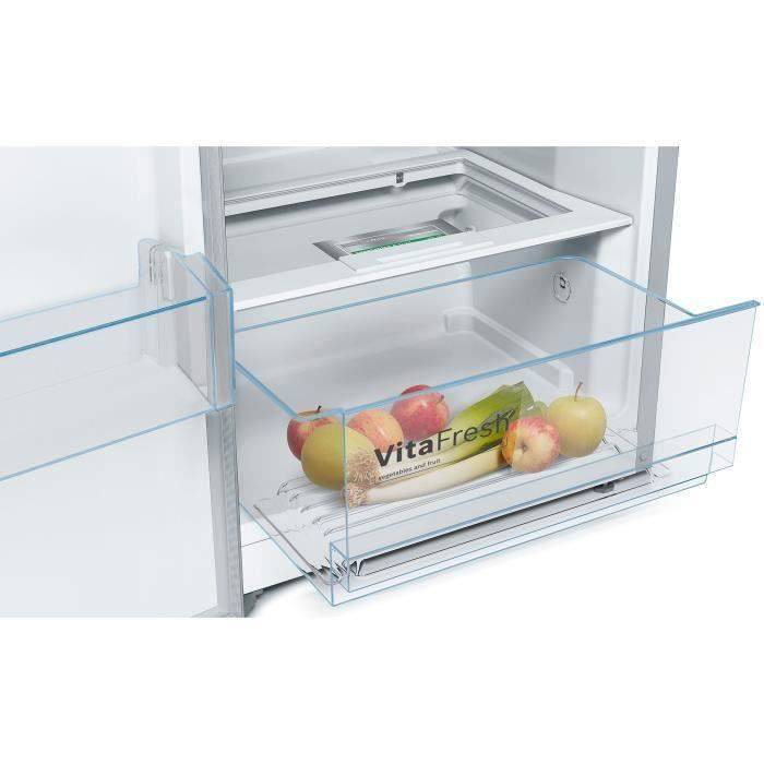 BOSCH KSV36VLEP - Kühlschrank 1 Tür - 346 L - Statische Kälte - A ++ - L 60 x H 186 cm - Silberne Seiten aus Edelstahl