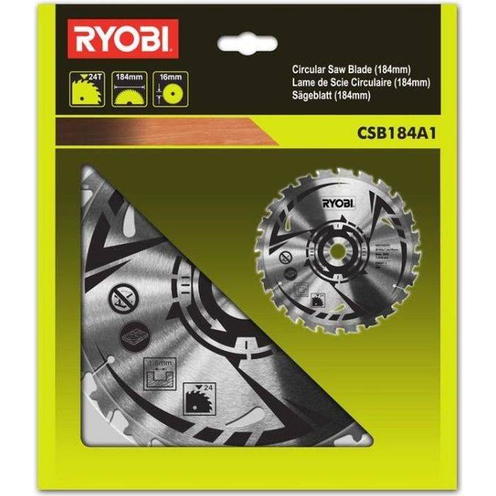 RYOBI ULTRA FINE Klinge 184 mm - 24 Zähne - Bohrung 16 mm