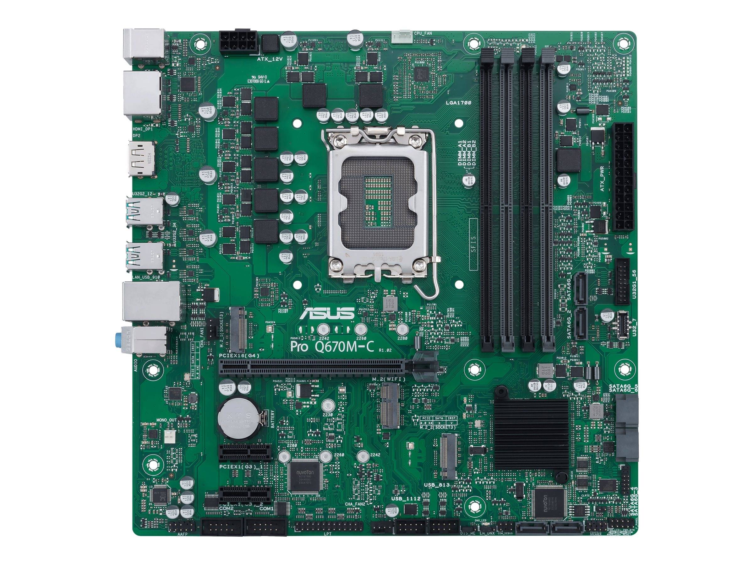 ASUS Pro Q670M-C-CSM - Motherboard - micro ATX - LGA1700-Sockel - Q670 Chipsatz - USB 3.2 Gen 2, USB-C Gen1, USB 3.2 Gen