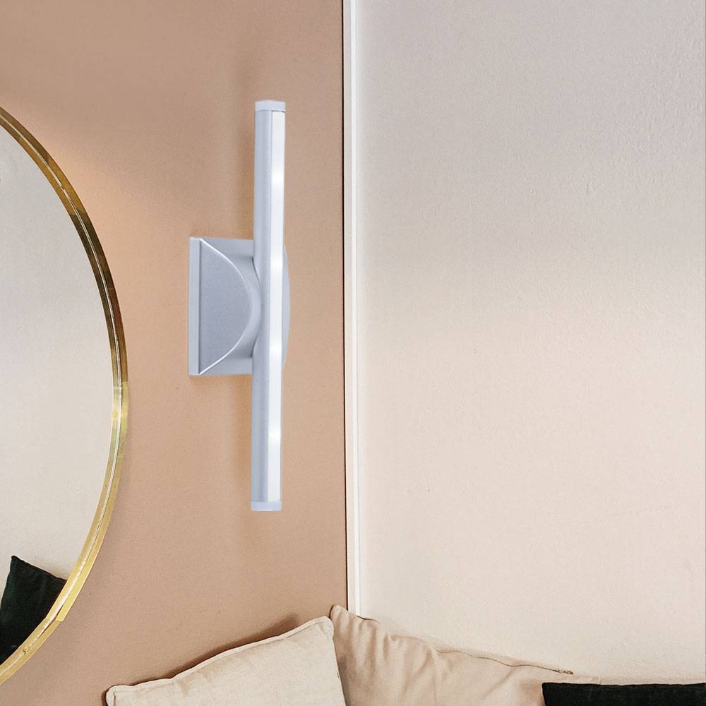 Wandlampe Nachtlicht Wandleuchte 2 Stufen Innen indirekte Beleuchtung Tischlampe Nachtlampe Batteriebetrieben, Kunststoff, 1x LED, DxH 9x28 cm