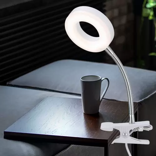 Tischleuchte Klemmlampe weiß Klemmleuchte Wohnzimmer LED mit Stecker Leselampe, Spot beweglich, Metall , 1x LED 4W 330Lm 3000K, DxH 9x21 cm, 3er Set Tischleuchte Klemmlampe weiß Klemmleuchte Wohnzimmer LED mit Stecker Leselampe, Spot beweglich, Metall , 1x LED 4W 330Lm 3000K, DxH 9x21 cm, 3er Set