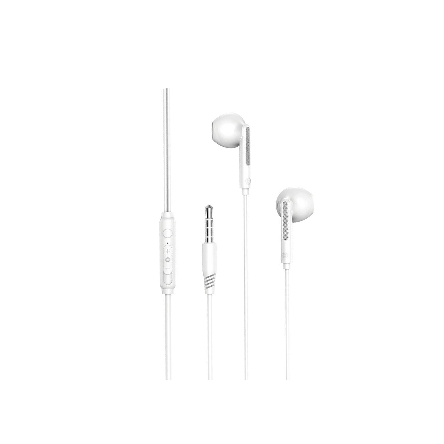 Xssive In-Ear Kopfhörer ( minijack 3.5mm ) Headset Universal mit Mikrofon minijack 3.5mm Anschluss Weiß