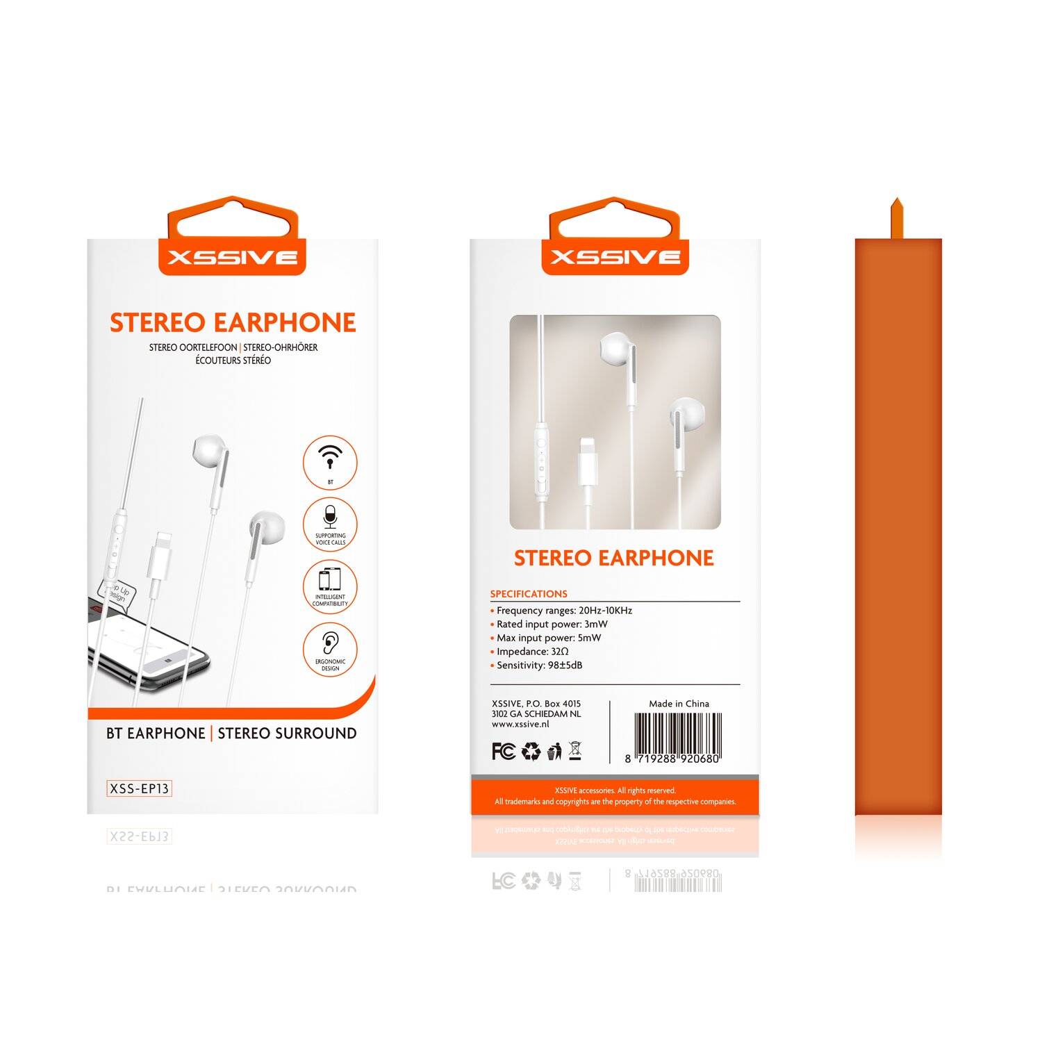 Xssive In-Ear iPhone Kopfhörer Headset Ohrhörer mit Fernbedienung und Mikrofon für iPhone weiß