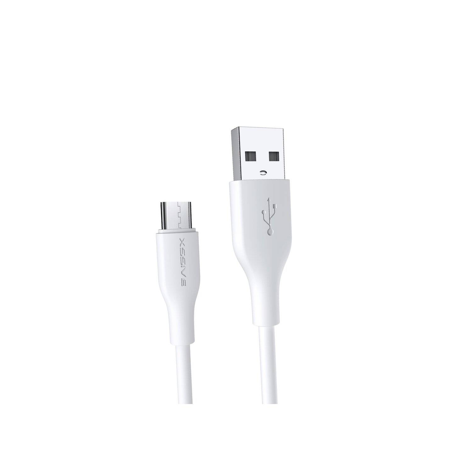 Xssive 2.4A 3 Meter Datenkabel USB zu Micro-USB Schnell-Ladekabel Lade- und Synchronisationskabel weiß