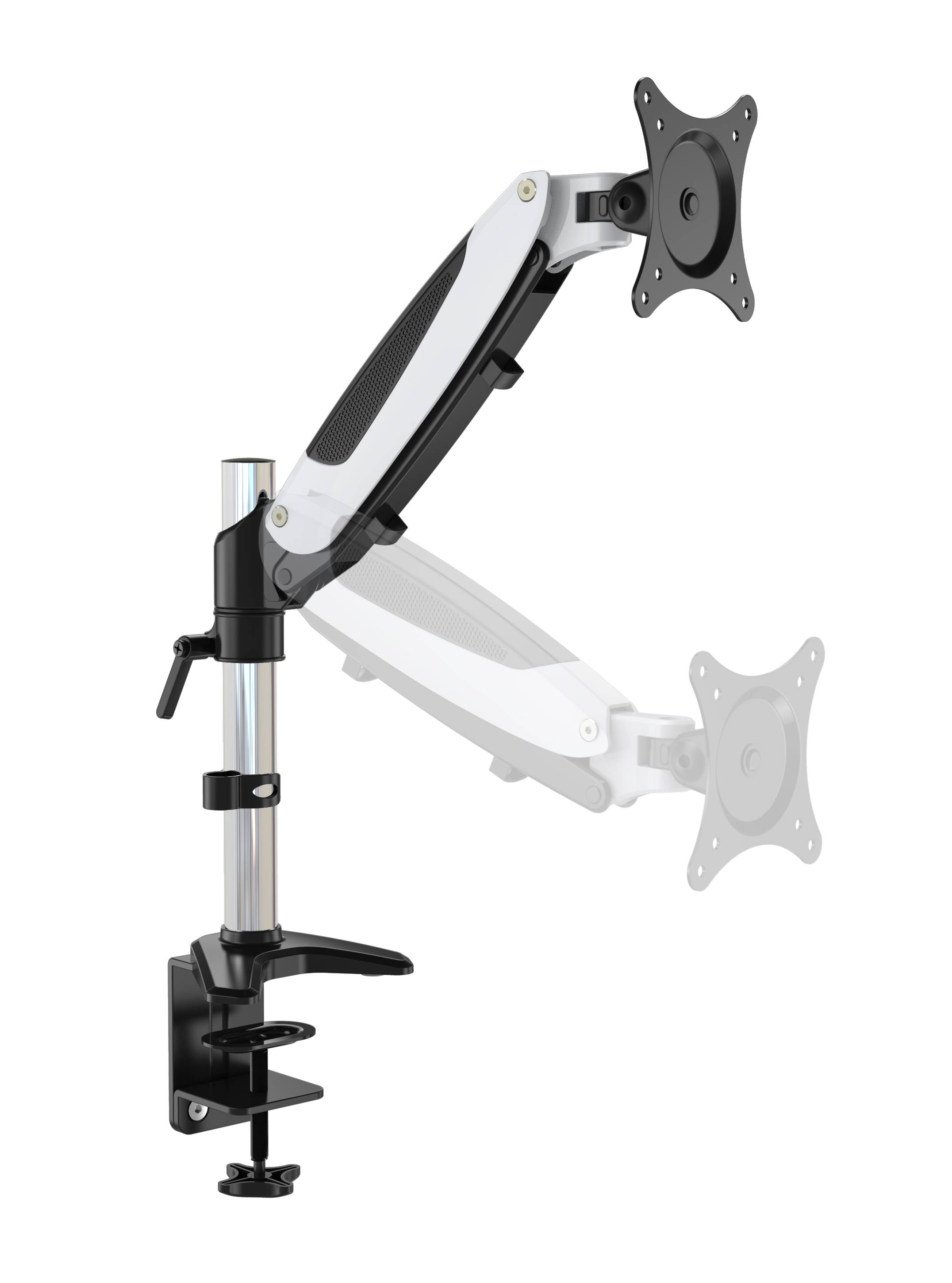 ERGOLEBEN ergonomische Tischhalterung Monitorhalterung höhenverstellbar Gasdruckfeder Arm - 1 Monitor