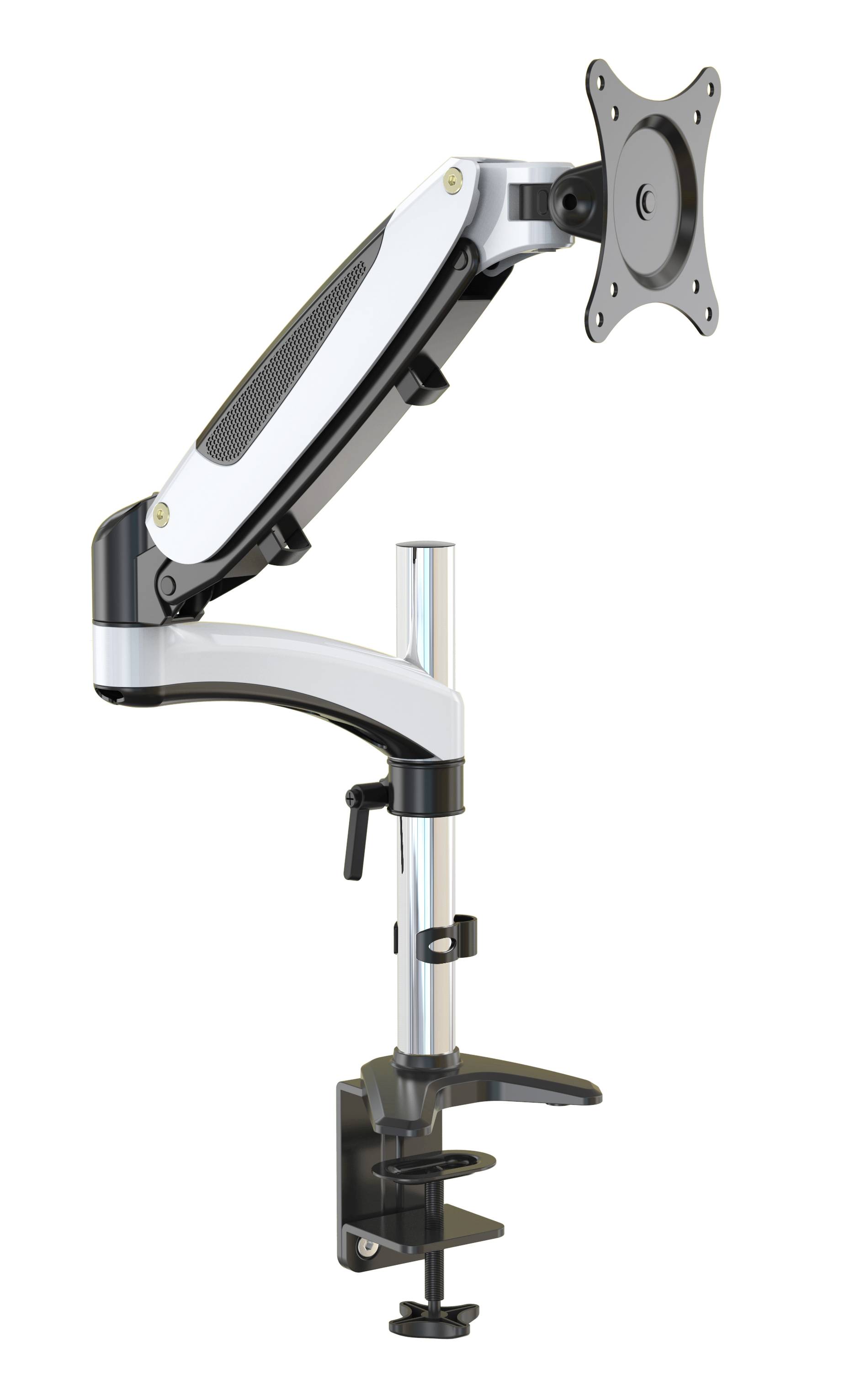 ERGOLEBEN ergonomische Tischhalterung Monitorhalterung höhenverstellbar Gasdruckfeder Arm - 1 Monitor mit drehbarer Verlängerung