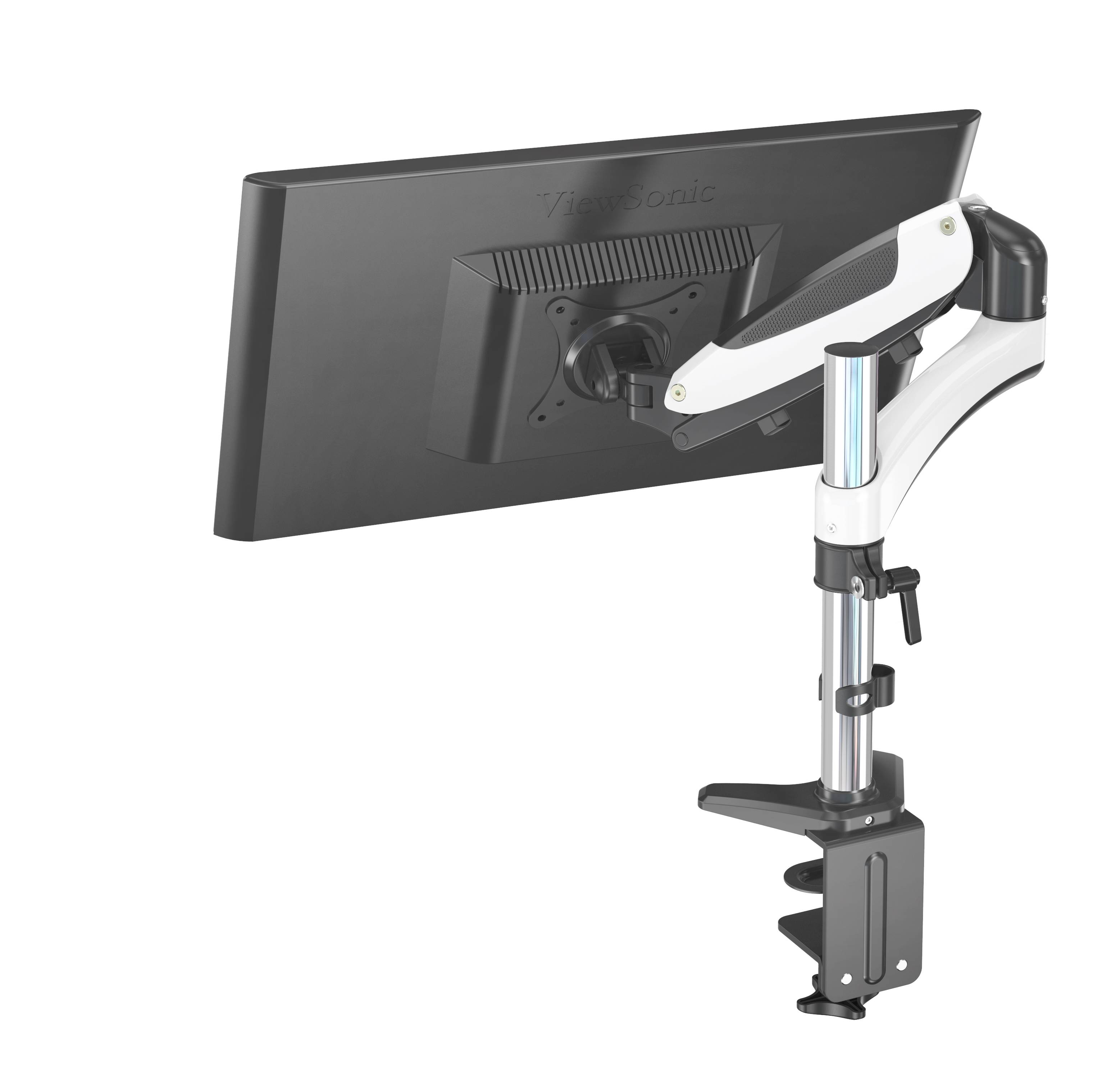 ERGOLEBEN ergonomische Tischhalterung Monitorhalterung höhenverstellbar Gasdruckfeder Arm - 1 Monitor mit drehbarer Verlängerung