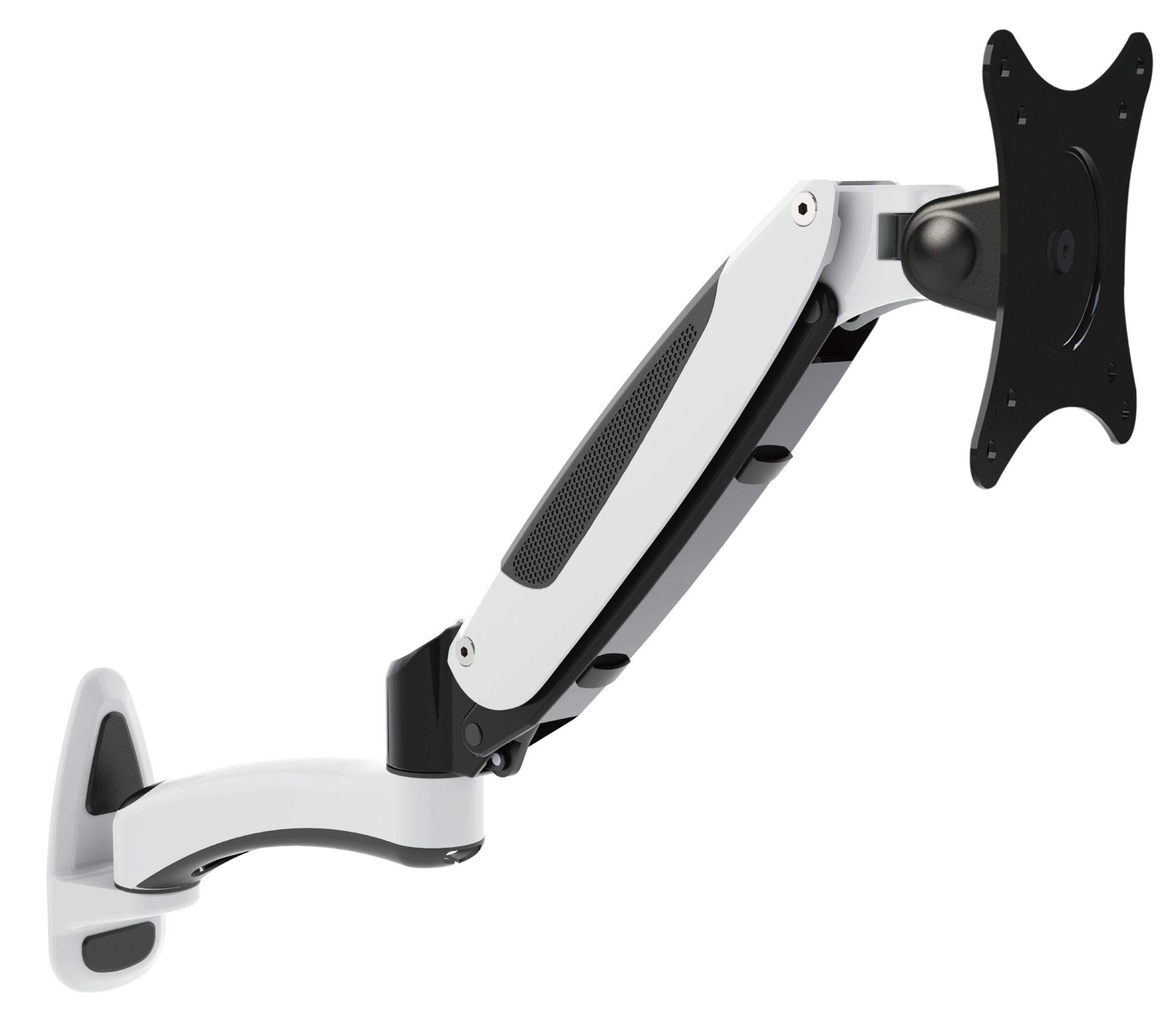 ERGOLEBEN ergonomische Wandhalterung Monitorhalterung höhenverstellbar Gasdruckfeder Arm - 1 Monitor mit drehbarer Verlängerung