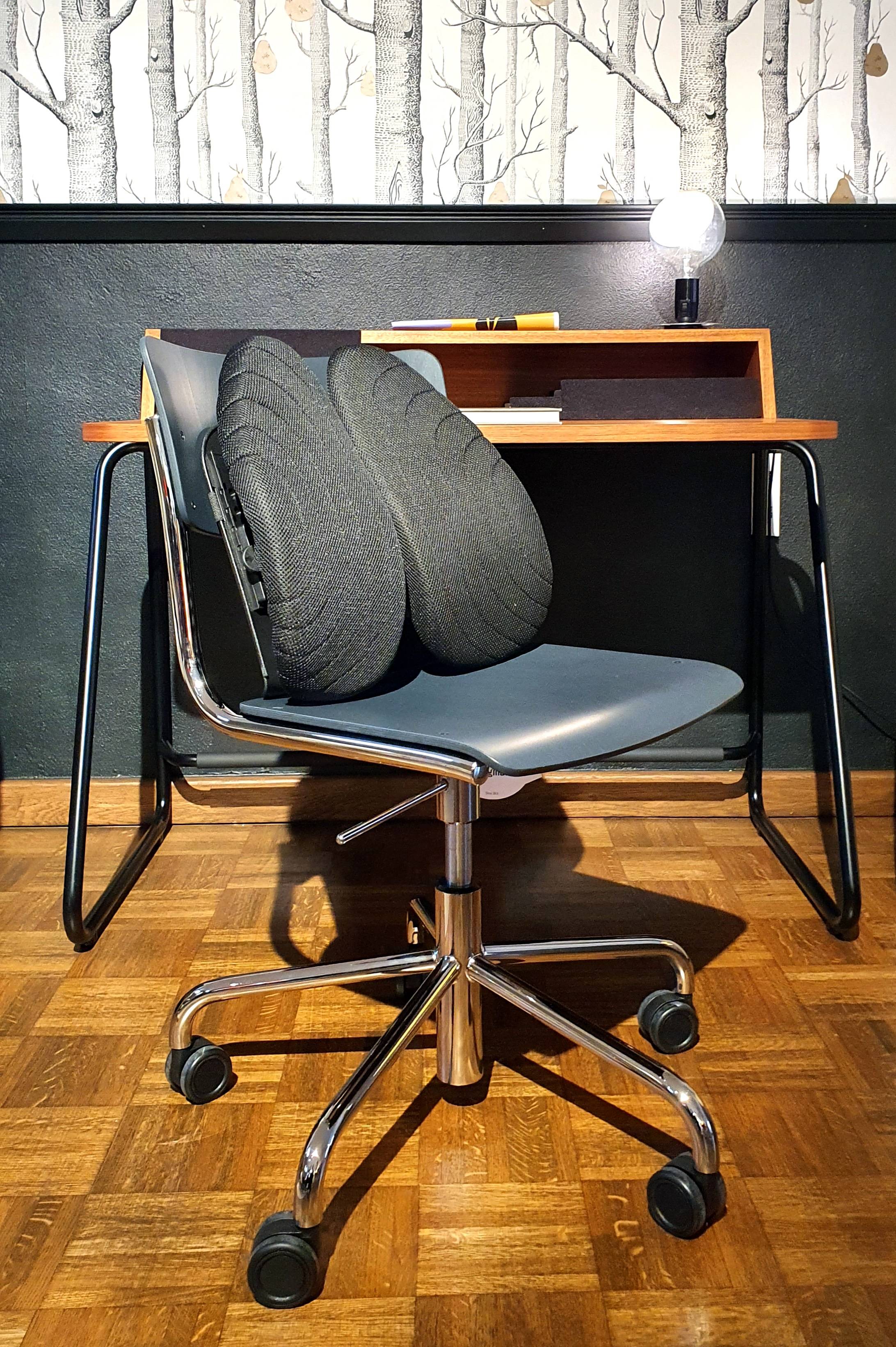 ERGOLEBEN ergonomische Rückenstütze | Rückenkissen mit Gedächtnis Schaum atmungsaktiv| für Büro zuhause Auto Stuhl| 5 Höhen einstellbar | Lende