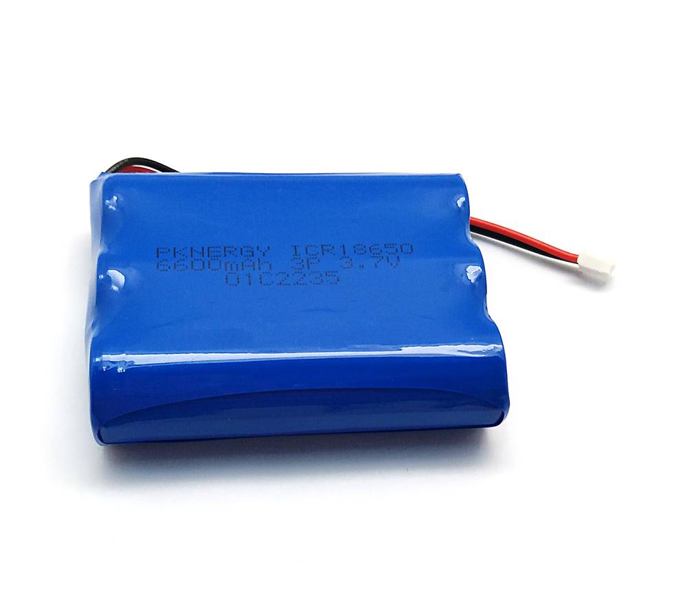 PKNERGY Lithium Ion Battery Pack ICR 18650 3.7V 6600mAh LiPo Li-Ion with JST-PH Connector