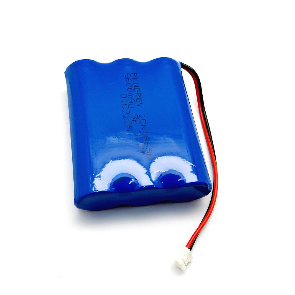 PKNERGY Lithium Ion Battery Pack ICR 18650 3.7V 6600mAh LiPo Li-Ion with JST-PH Connector