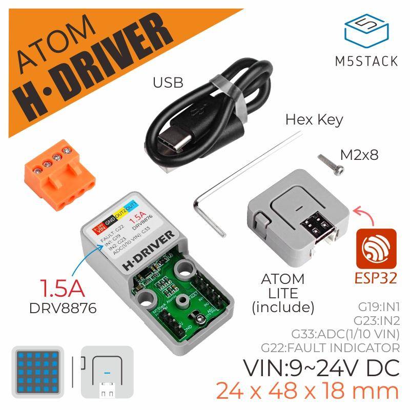 M5Stack ATOM H-Bridge Driver Kit DRV8876 Chip for M5Atom