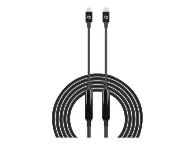 Manhattan USB-C to USB-C Cable, 3m, Active, Male to Male, Black, 10 Gbps (USB 3.