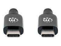 Manhattan USB-C to USB-C Cable, 3m, Active, Male to Male, Black, 10 Gbps (USB 3.
