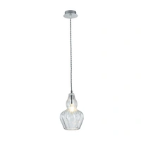 Maytoni Moderne Pendelleuchte Eustoma 1xE14 excl. in Nickel aus Metall Glas 40 W für Küche, Schlafzimmer, Wohnzimmer, Esszimmer, Lobby Maytoni Moderne Pendelleuchte Eustoma 1xE14 excl. in Nickel aus Metall Glas 40 W für Küche, Schlafzimmer, Wohnzimmer, Esszimmer, Lobby