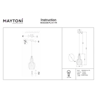 Maytoni Moderne Pendelleuchte Eustoma 1xE14 excl. in Nickel aus Metall Glas 40 W für Küche, Schlafzimmer, Wohnzimmer, Esszimmer, Lobby Maytoni Moderne Pendelleuchte Eustoma 1xE14 excl. in Nickel aus Metall Glas 40 W für Küche, Schlafzimmer, Wohnzimmer, Esszimmer, Lobby
