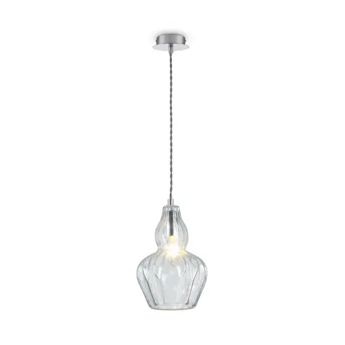 Maytoni Moderne Pendelleuchte Eustoma 1xE14 excl. in Nickel aus Metall Glas 40 W für Küche, Schlafzimmer, Wohnzimmer, Esszimmer, Lobby Maytoni Moderne Pendelleuchte Eustoma 1xE14 excl. in Nickel aus Metall Glas 40 W für Küche, Schlafzimmer, Wohnzimmer, Esszimmer, Lobby