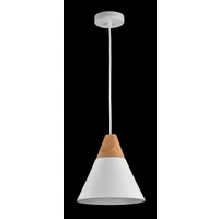 Maytoni Bicones Pendelleuchte P359-PL-01-W 1xE27, Weiß, aus Metall und Holz, exkl. Leuchtmittel Maytoni Bicones Pendelleuchte P359-PL-01-W 1xE27, Weiß, aus Metall und Holz, exkl. Leuchtmittel