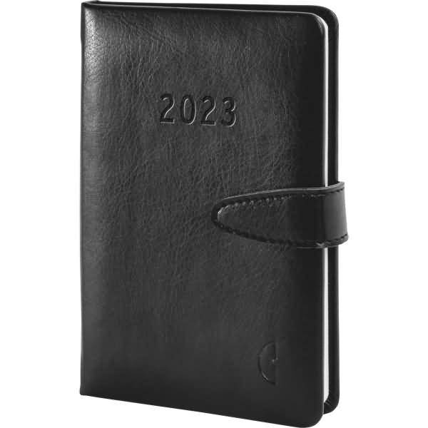 Buchkalender Timer Classic Mini 9,5x14,5cm schwarz 2023