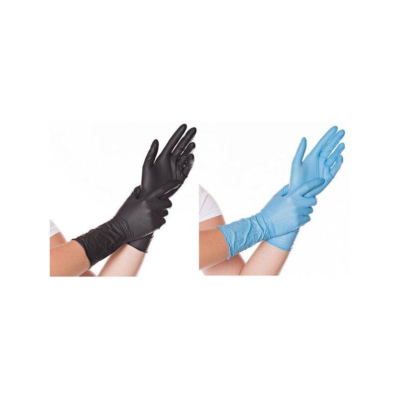 HYGOSTAR Nitril-Handschuh SAFE LONG, XL, blau, puderfrei