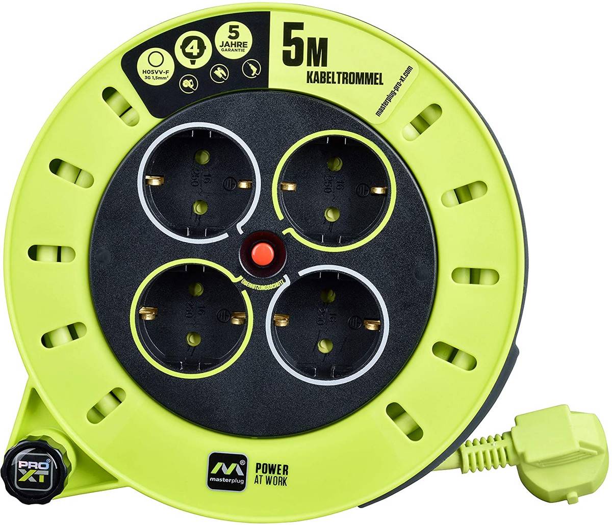 MASTERPLUG ProXT Kabelbox 4-fach Kassette S 5 Meter