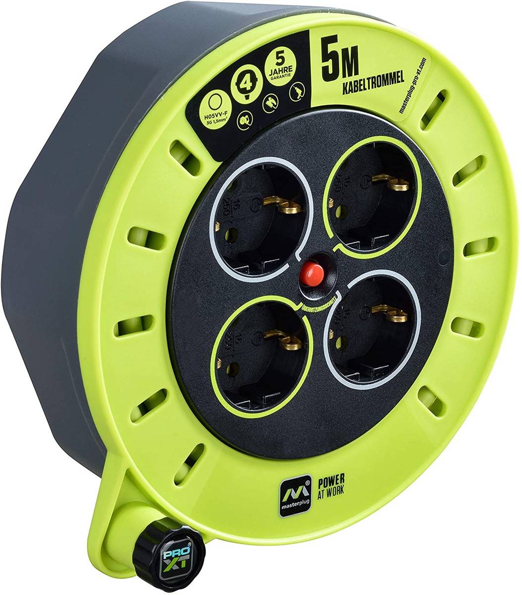 MASTERPLUG ProXT Kabelbox 4-fach Kassette S 5 Meter