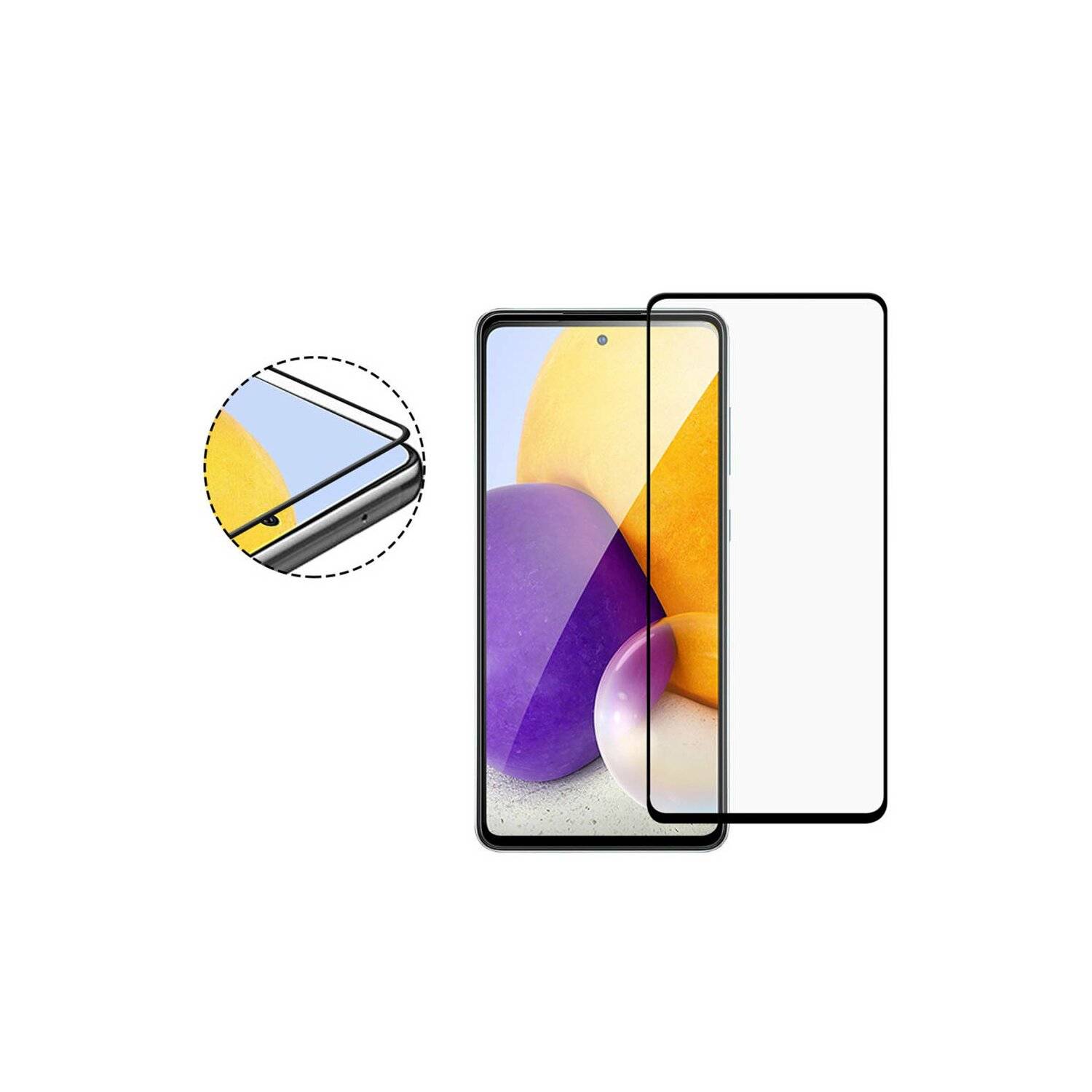 5D Schutz Glas kompatibel mit SAMSUNG GALAXY A53 5G Curved Folie Vollständig Klebend und Abdeckung