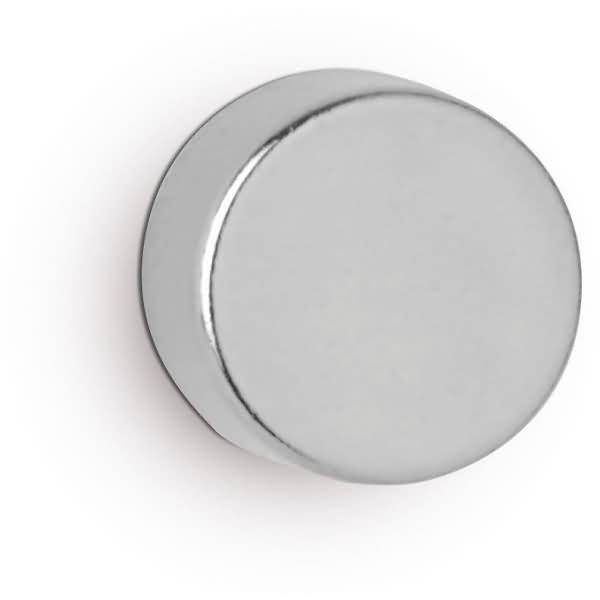 Neodym-Scheibenmagnet 5x8mm 2400g hellsilber VE=10 Stück