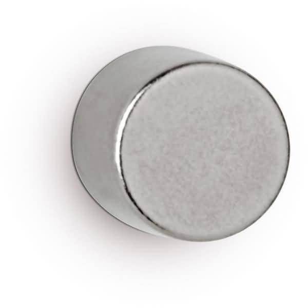 Neodym-Scheibenmagnet 8x8mm 2800g hellsilber VE=10 Stück