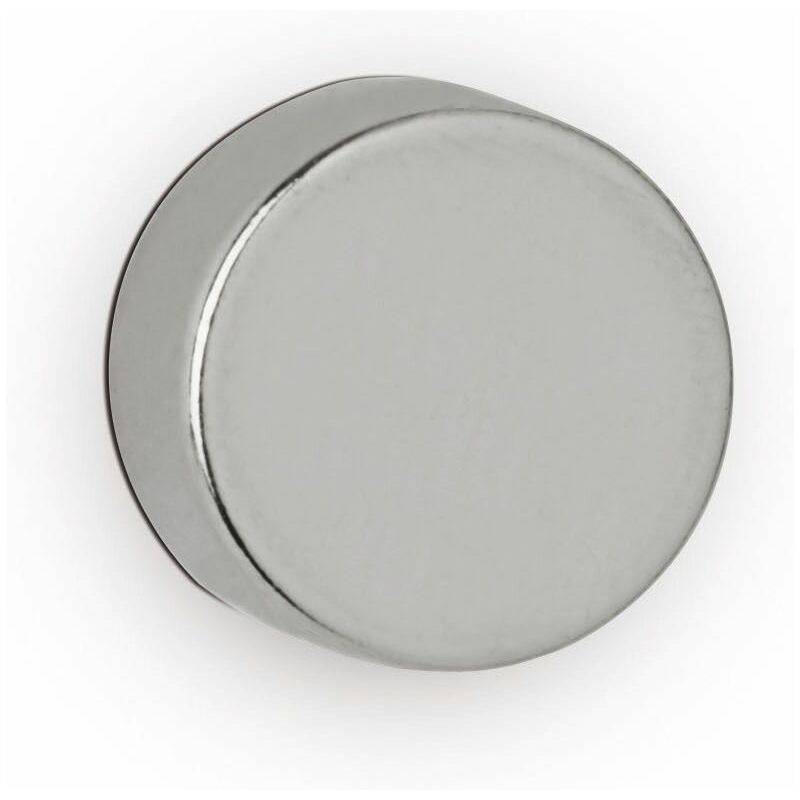 MAUL Neodym-Scheibenmagnet, 10 mm, Haftkraft: 2,6 kg, silber