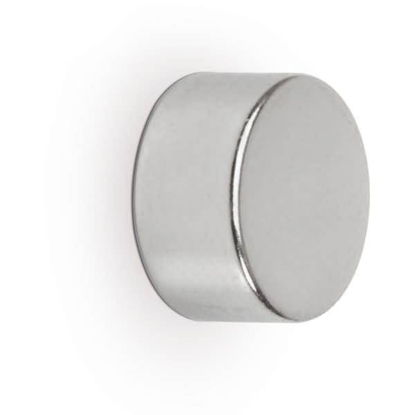 Neodym-Scheibenmagnet 5x10mm 2600g hellsilber VE=10 Stück