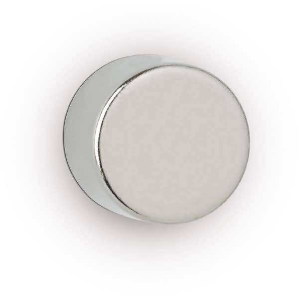 Neodym-Scheibenmagnet 10x10mm 4000g hellsilber VE=10 Stück