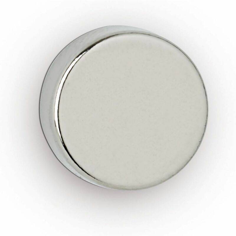 MAUL Neodym-Scheibenmagnet, 12 mm, Haftkraft: 4 kg, silber