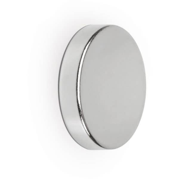 Neodym-Scheibenmagnet 3x15mm 3200g hellsilber VE=10 Stück