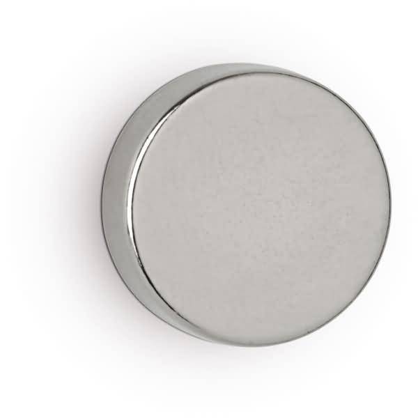 Neodym-Scheibenmagnet 5x15mm 4500g hellsilber VE=10 Stück