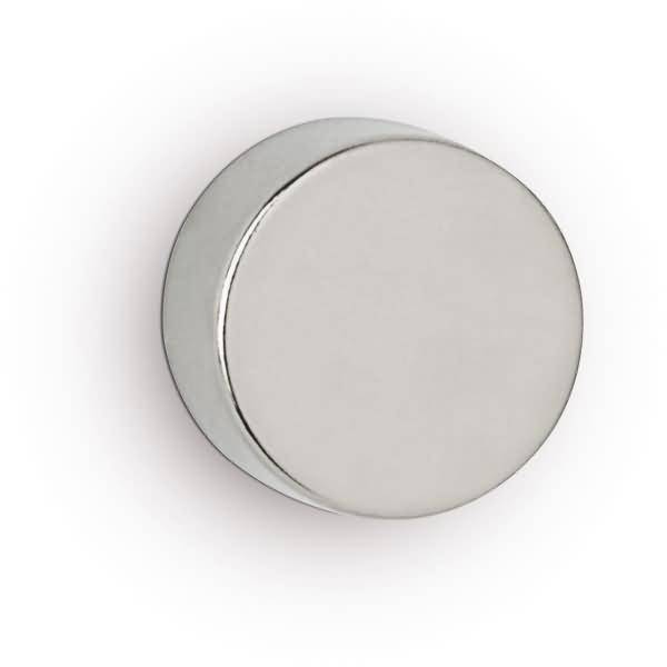 Neodym-Scheibenmagnet 10x15mm 8000g hellsilber VE=4 Stück