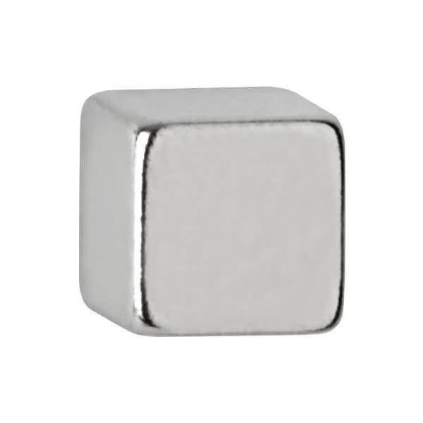 Neodym-Würfelmagnet 5x5mm 1100g hellsilber VE=10 Stück