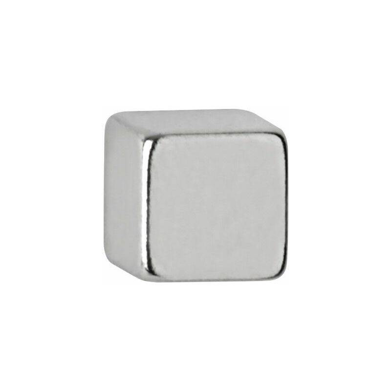 MAUL Neodym-Würfelmagnet, 5 mm, Haftkraft: 1,1 kg, silber