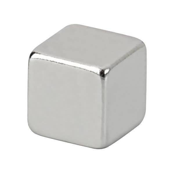 Neodym-Würfelmagnet 5x5mm 1100g hellsilber VE=10 Stück