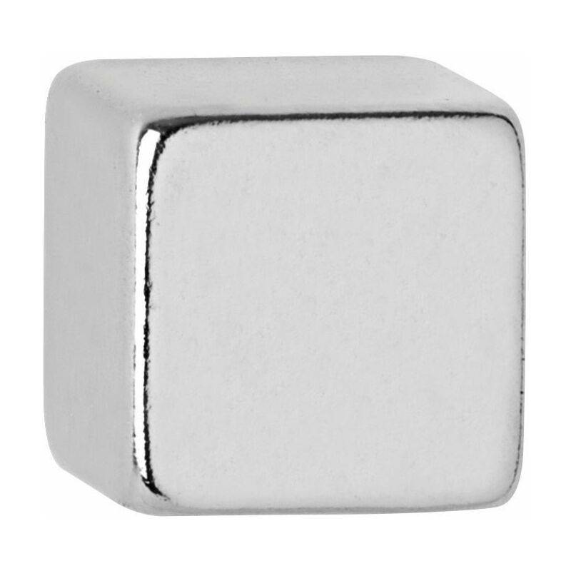 MAUL Neodym-Würfelmagnet, 10 mm, Haftkraft: 3,8 kg, silber