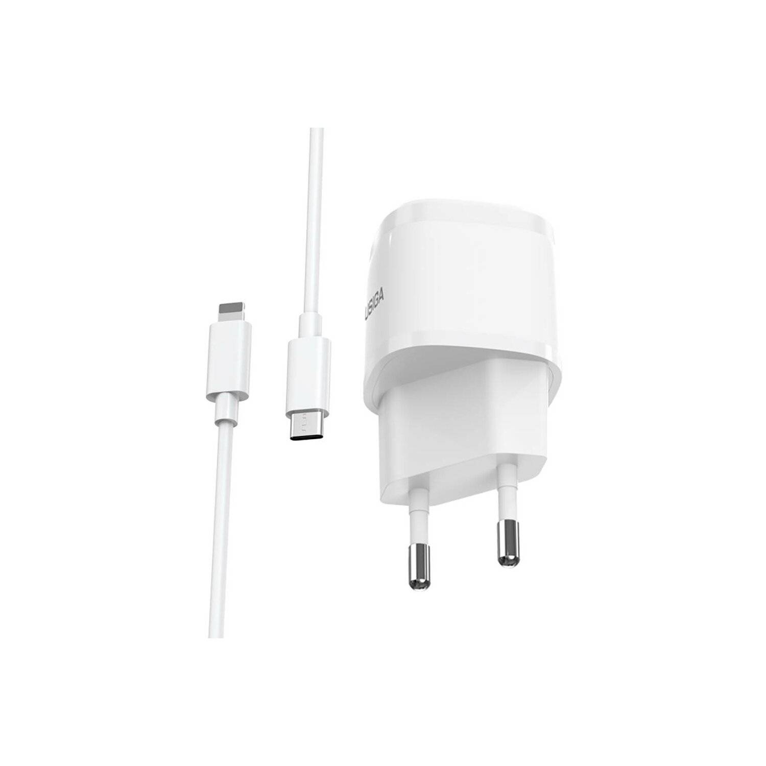 KAKU USB-C PD 20W 3A Ladegerät Ladeadapter Quick Charge 3.0 + Kabel TYP C zu IPHONE weiß