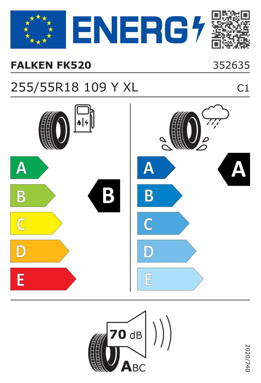 Falken AZENIS FK520 ( 255/55 R18 109Y XL NBLK )
