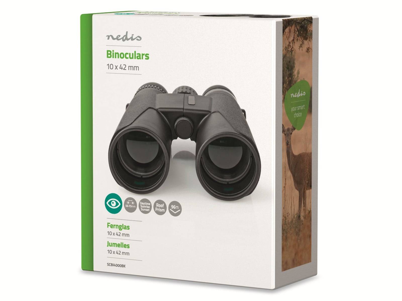 NEDIS Fernglas SCBI4000BK, 10x42