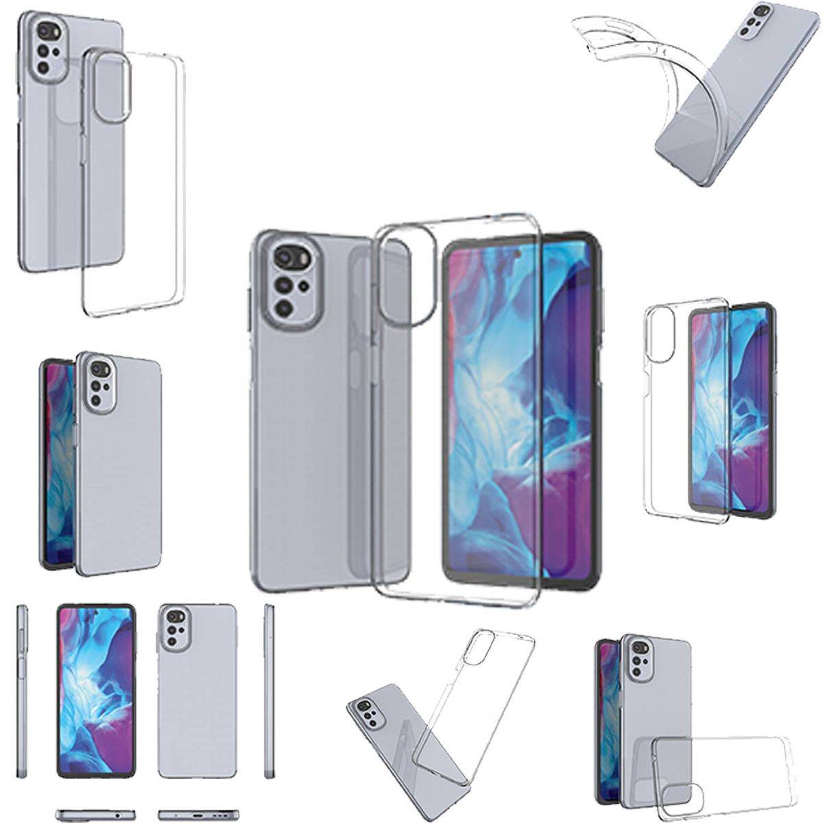 Für Motorola Moto G22 Silikoncase TPU Schutz Transparent Handy Tasche Hülle Cover Etui Zubehör Neu