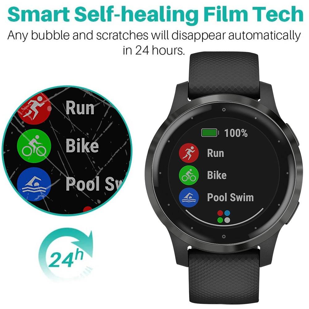 Für Garmin Vivoactive 4 Hydrogel Soft Schutz Folie Film Cover Displayschutz