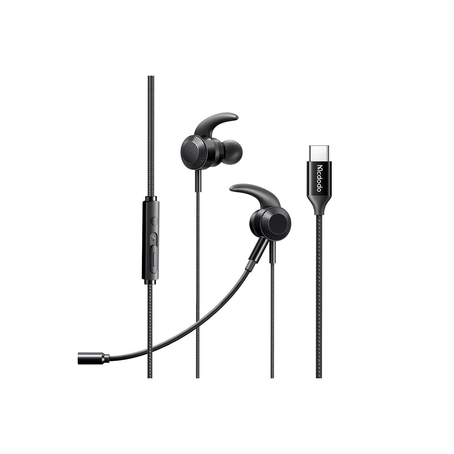 Mcdodo Gaming Kopfhörer Bluetooth Digital Gaming-Kopfhörer Headset Typ-C kompatibel mit Smartphones & Tablet Schwarz