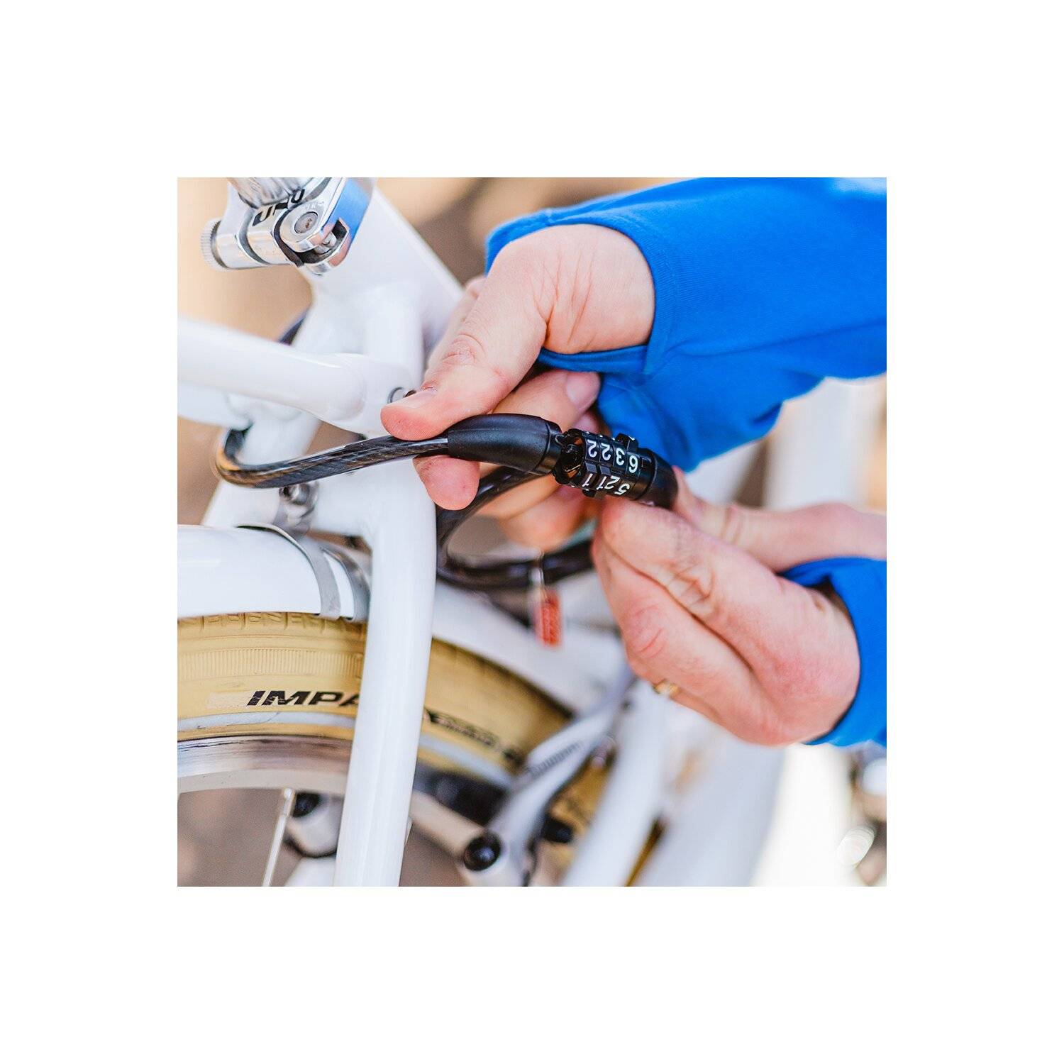 Fahrradschloss KYL-100 8mm*1000mm Kabelschloss Mit 4-Stellig Zahlencode Zahlenschloss Fahrradhalterung Fahrradschloß