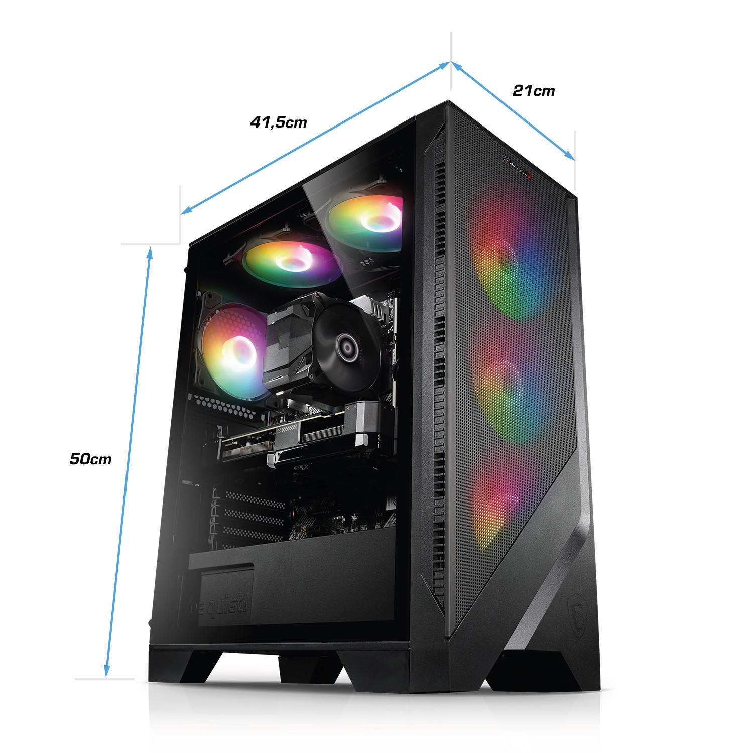 Kiebel Gaming PC Cobra V AMD Ryzen 5 5600GT, 32GB DDR4, NVIDIA RTX 4060 8 GB, 1TB SSD, WLAN, Windows 11
