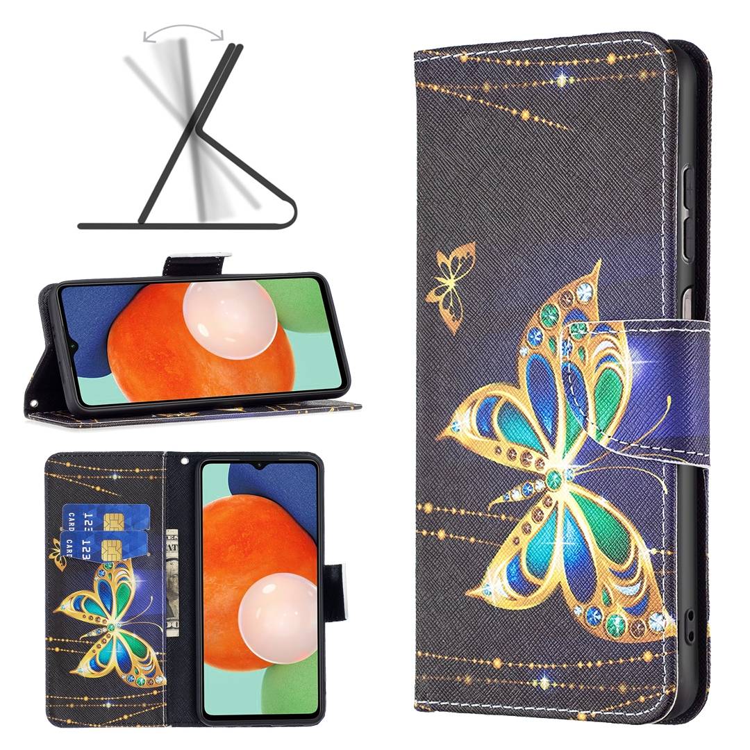 Für Samsung Galaxy A13 4G Kunstleder Handy Tasche Book Motiv 8 Schutz Hülle Case Cover Etui Neu