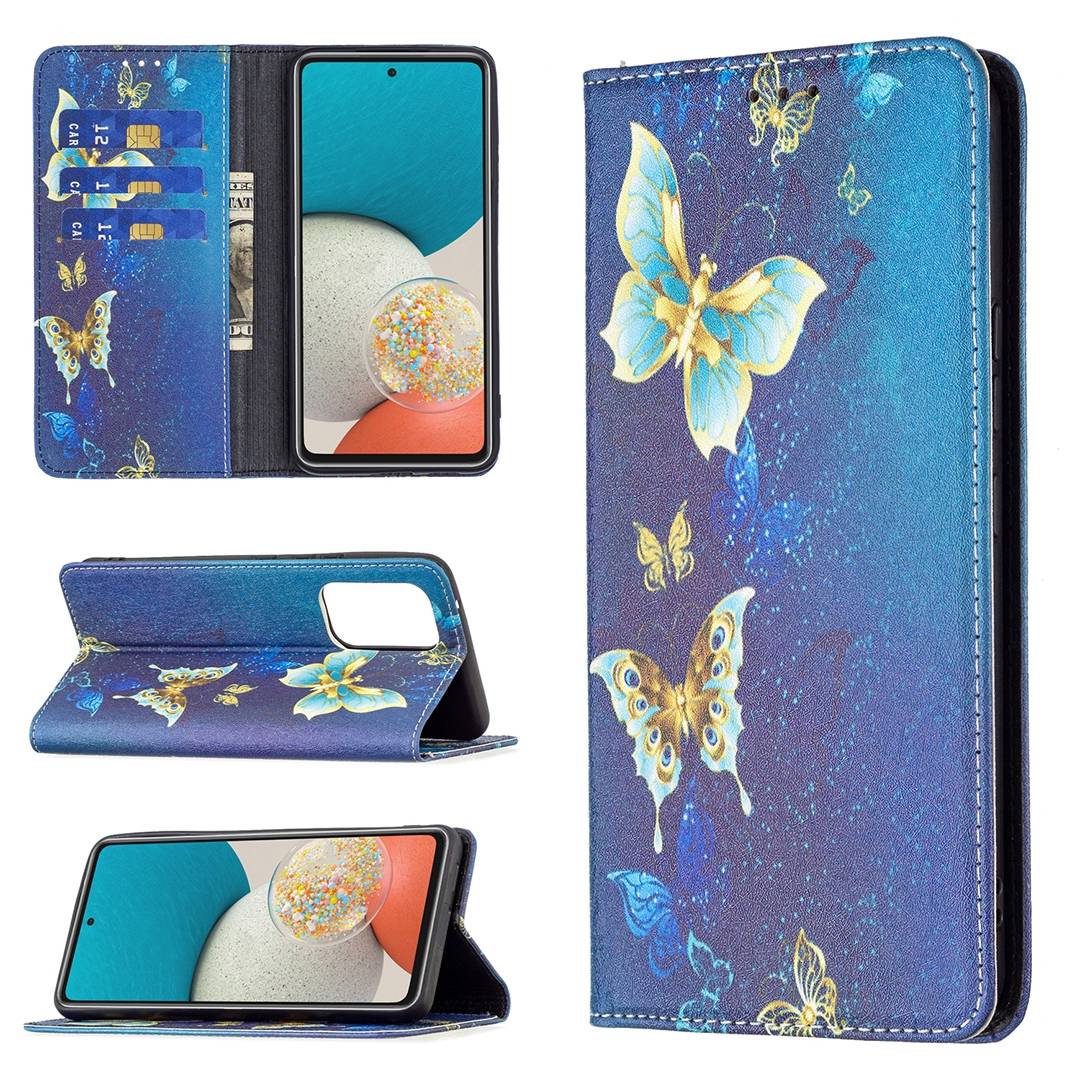 Für Samsung Galaxy A53 5G Kunstleder Handy Tasche Book Motiv 6 Schutz Hülle Case Cover Etui Neu